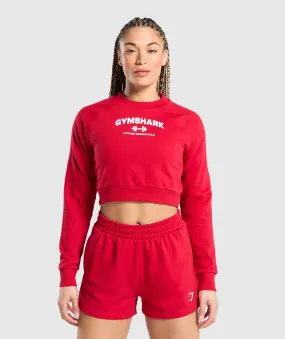 Gymshark Team GS Cropped Sweatshirt - Carmine Red